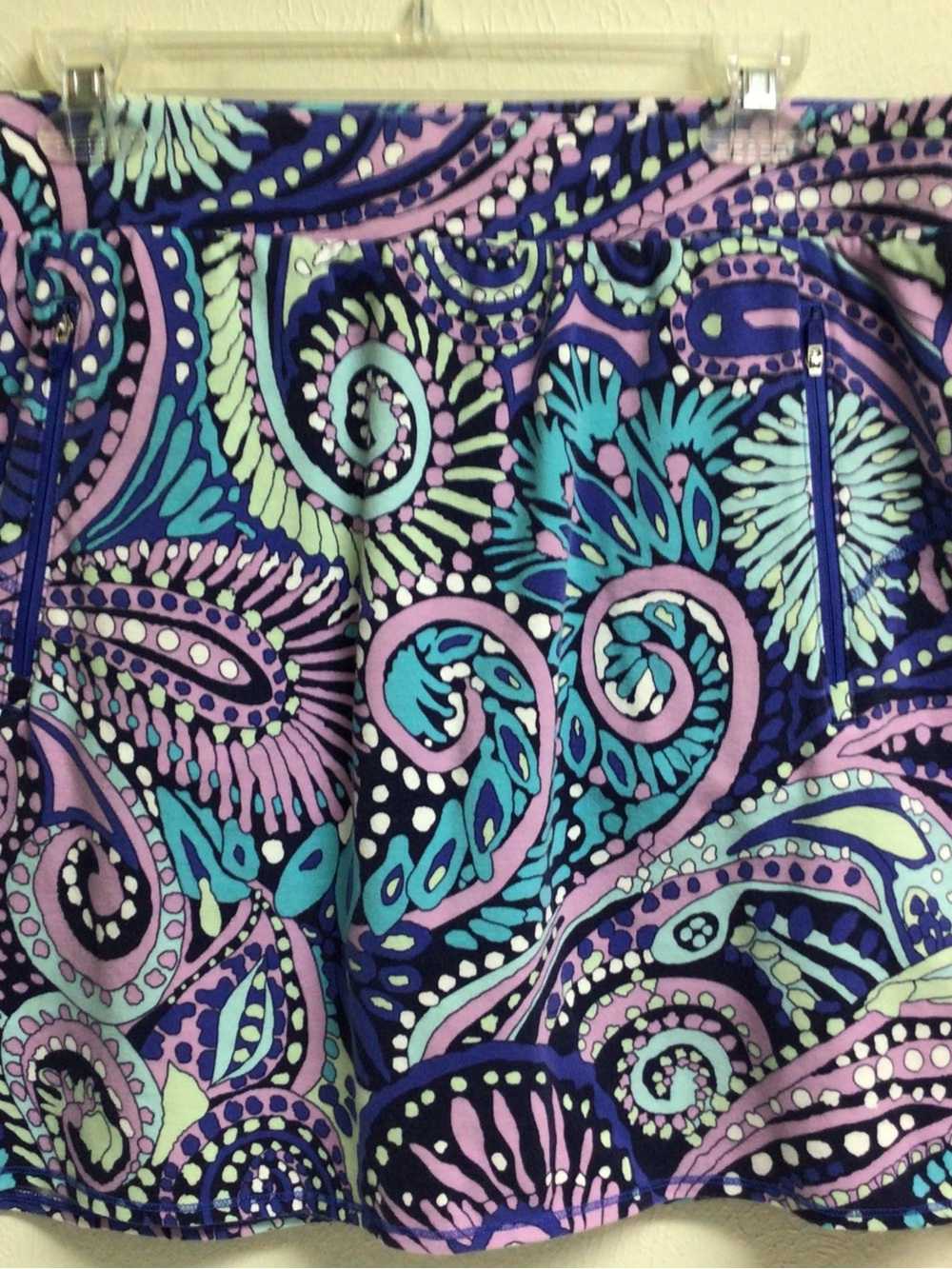 Talbots Blue and Purple Patterned Top
